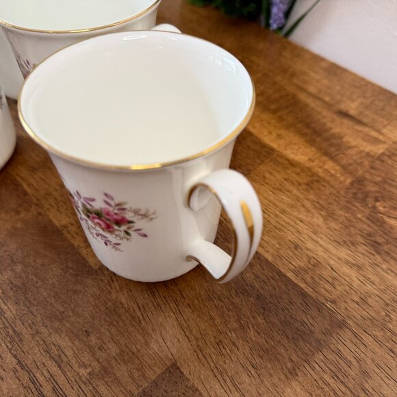 Royal Albert Lavender Rose Mugs Set of 5 Bone China England Floral Pink Rose - Picture 4 of 8